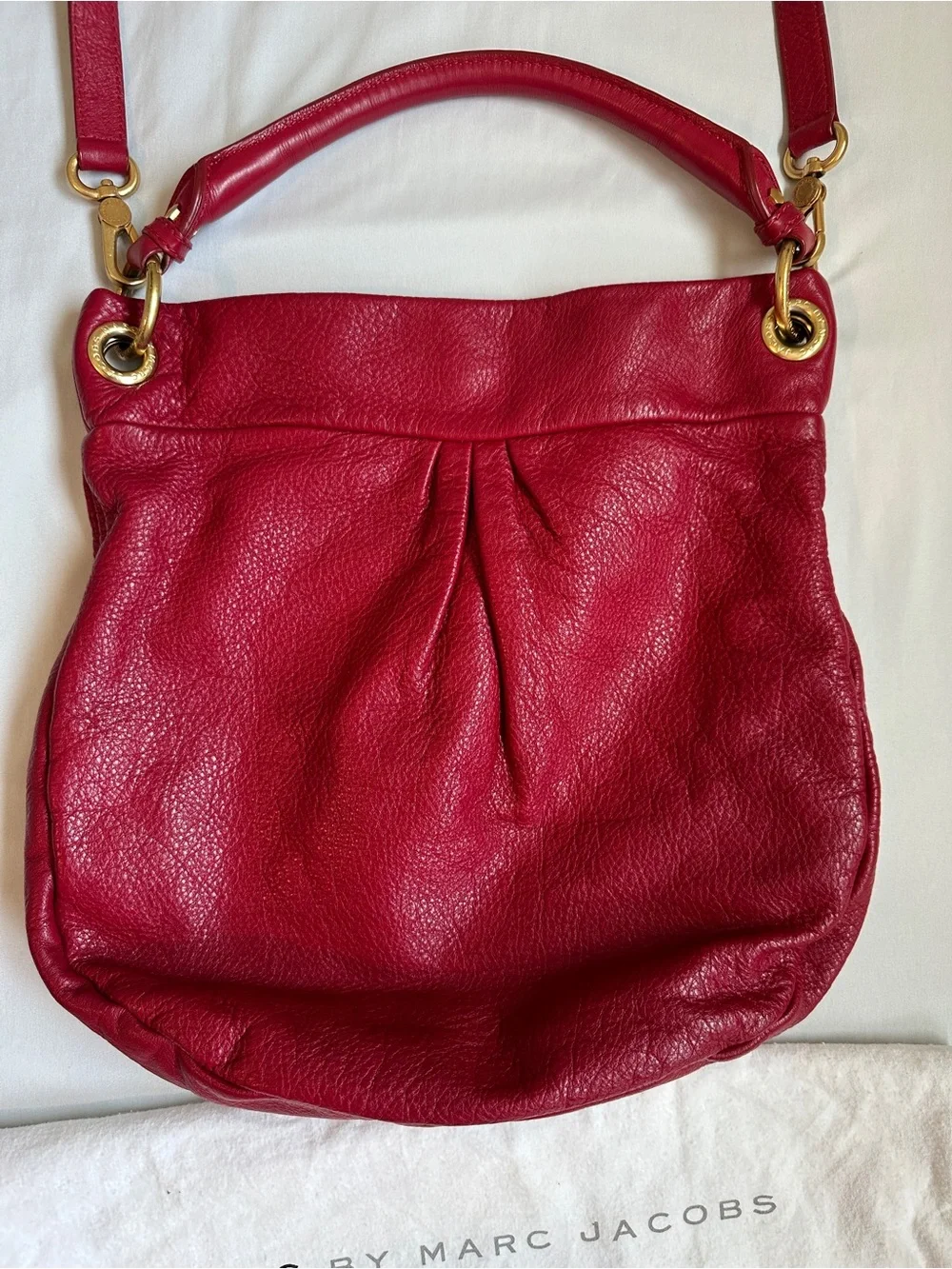 Marc by Marc Jacobs Classic Q Hillier Leather Hobo Bag with Detachable Strap